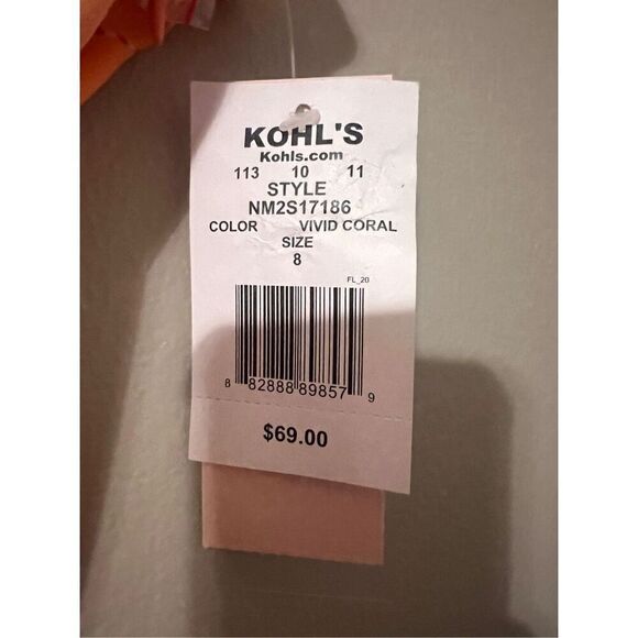 Nanette Lepore 8 Sleeveless Belted Shirt Dress Orange Patchwork Floral Chiffon - Picture 10 of 15